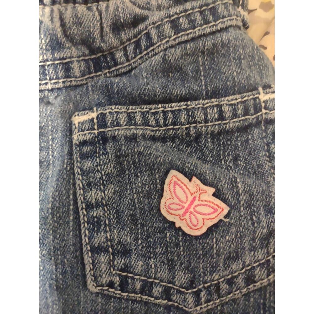 Koala Kids Embroidered ruffle Denim Skirt Size‎ 3/6 Months Butterfly Flowers - Picture 3 of 5